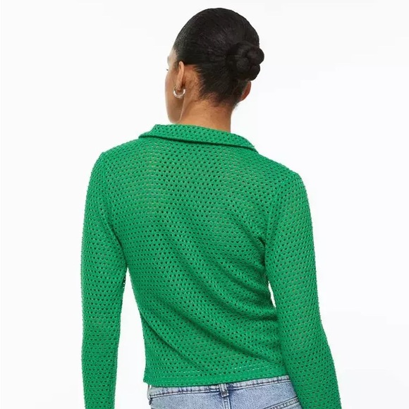 Collared Jersey Long Sleeve Top - Picture 6 of 7